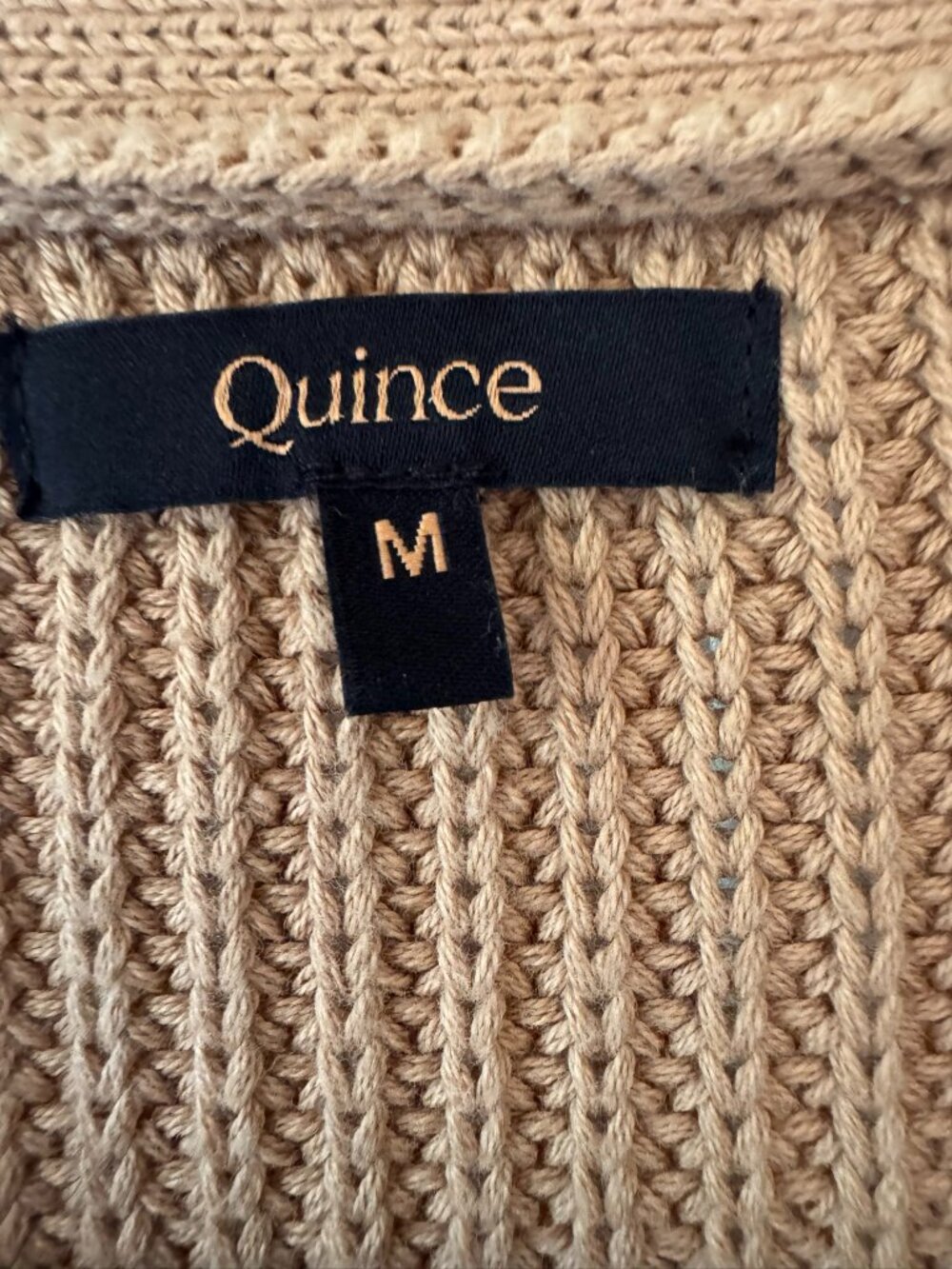 Quince 100% Organic Cotton Fisherman Boxy Cropped Cardigan - Size M - Picture 4 of 5